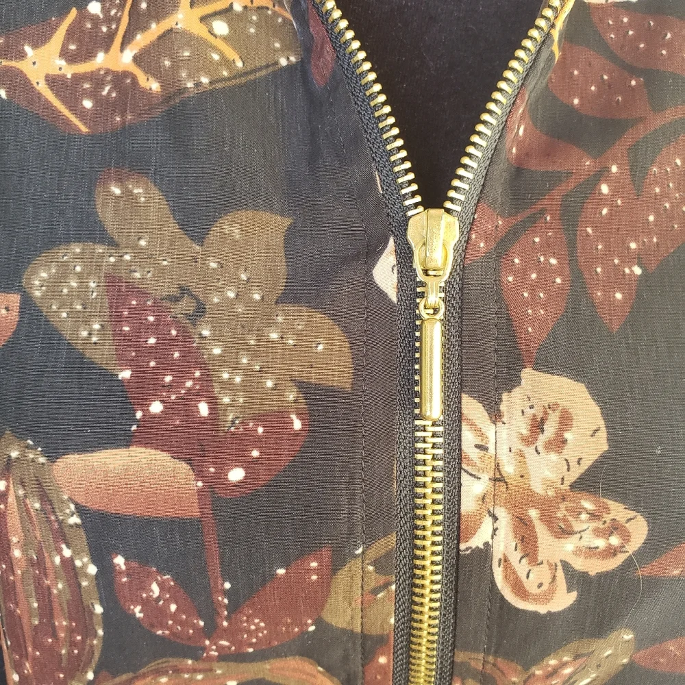 Vintage Blair Floral Brown Cottagecore Zip Up Jacket